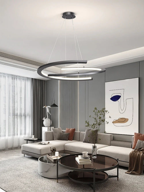 suspension led moderne minimaliste anneau créatif nordique