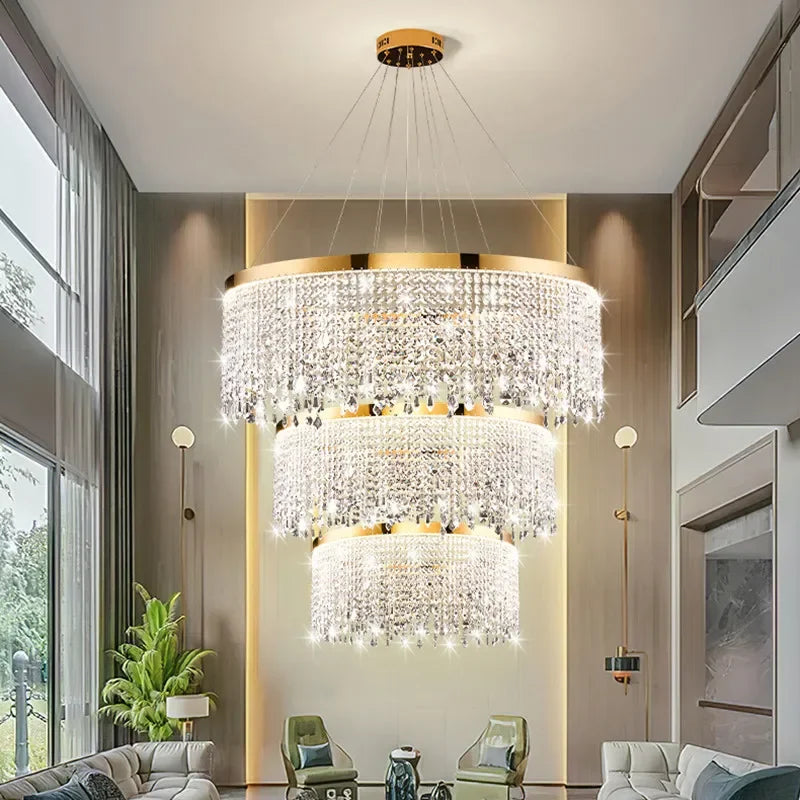 lustre moderne en cristal pour décoration intérieure élégante - vue 6 sur 14