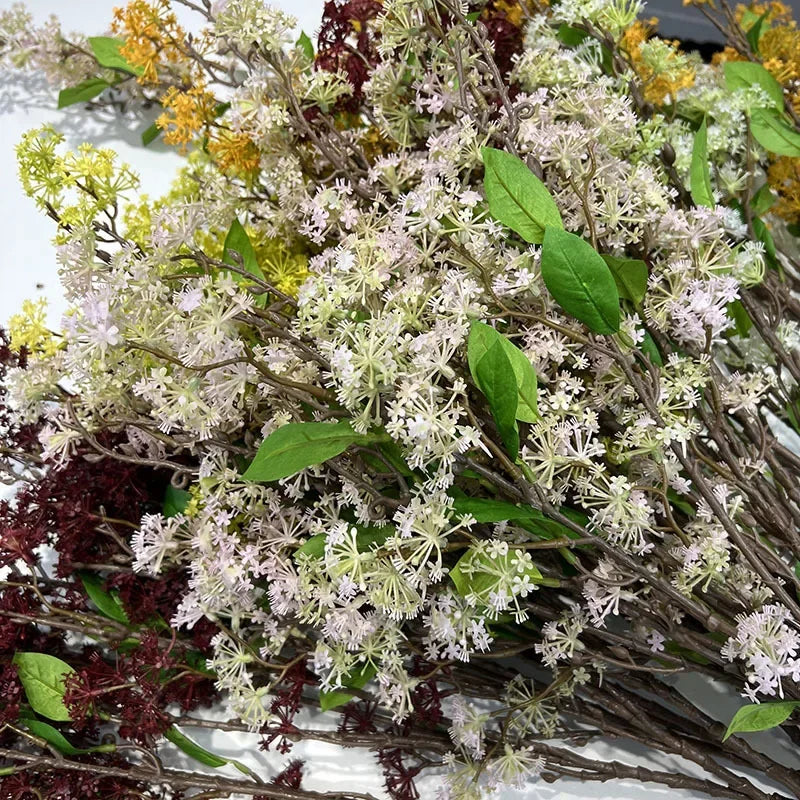 lot de 2 fleurs artificielles en saule des neiges décoratives - vue 6 sur 12