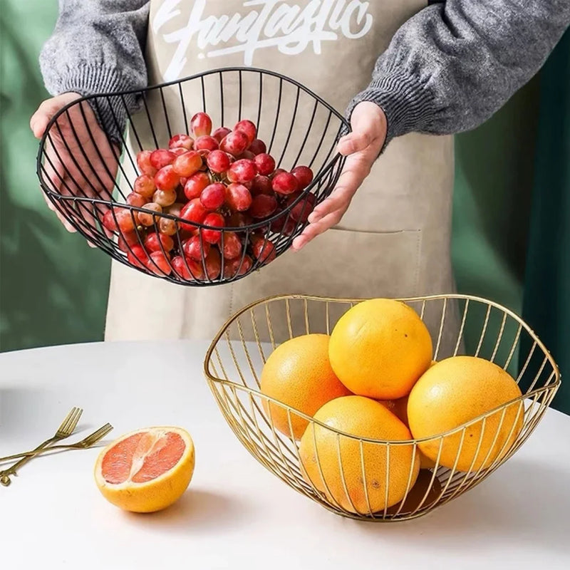bols de rangement modernes en métal pour collations et fruits