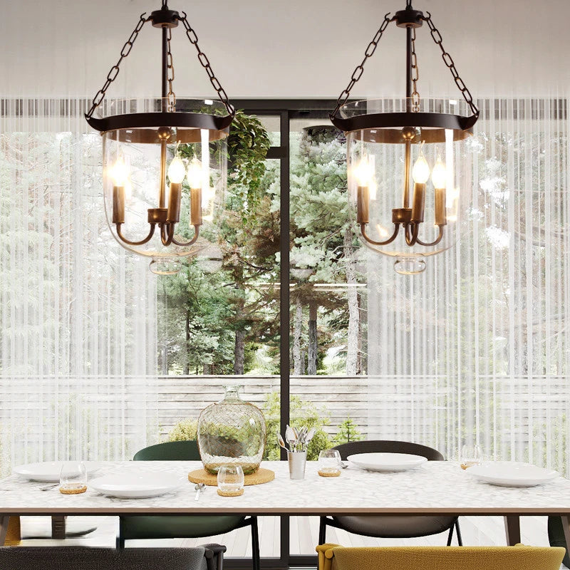 suspension en verre rétro style campagnard américain pour intérieur - vue 6 sur 10