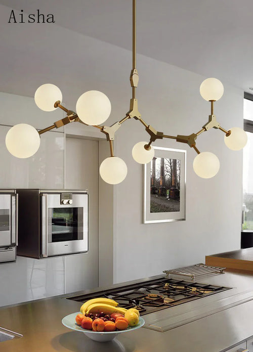 lustre moderne nordique pour décoration intérieure élégante - vue 2 sur 18