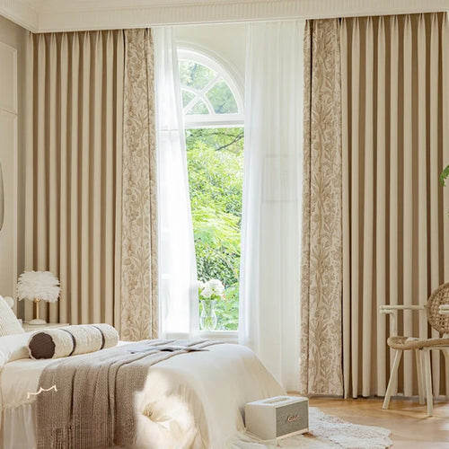 Rideau floral style retro chic pour salon chambre - vue 5 sur 10