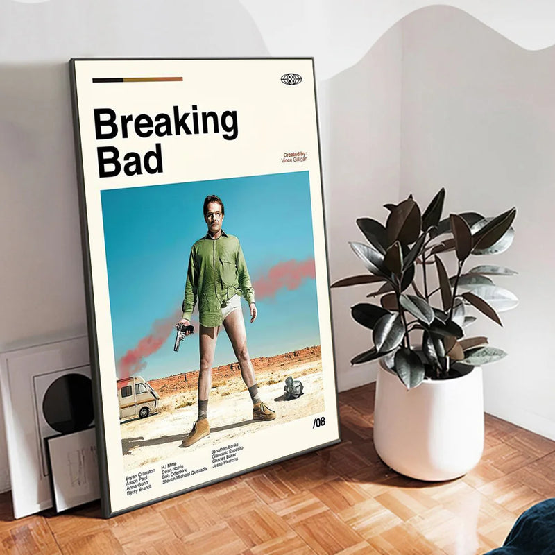 art mural vintage breaking bad avec walter white