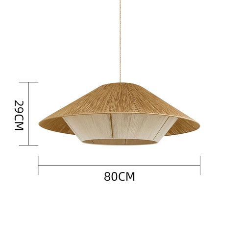 Suspension LOFT japonais rétro en bois bambou design - vue 18 sur 24