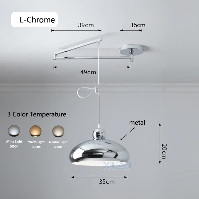 lustre led avec bras réglable pour bar et restaurant - vue 25 sur 25