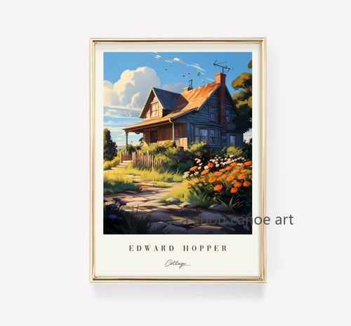 bibliothèque d'œuvres d'art d'edward hopper affiches modernes décor mural