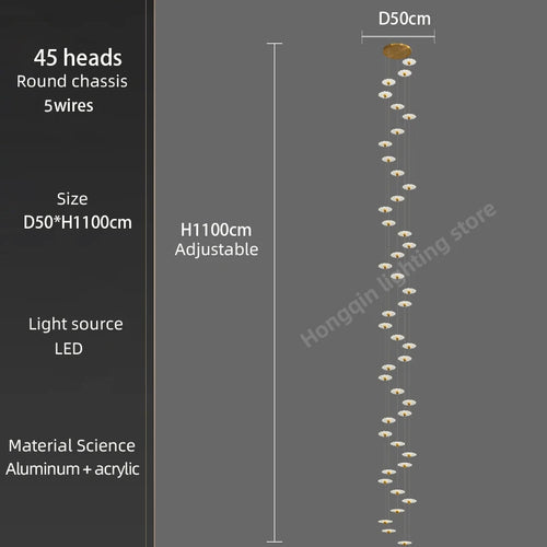 lustre moderne à led pour espaces intérieurs élégants et contemporains - vue 25 sur 26