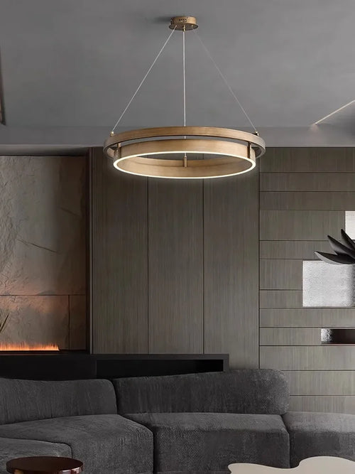 lustre créatif 	 design bronze suspension led à main