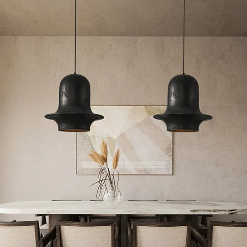 lustre rétro japonais wabi sabi design nordique pour bar - vue 4 sur 8