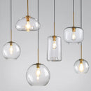 Lustre LED verre suspension industriel