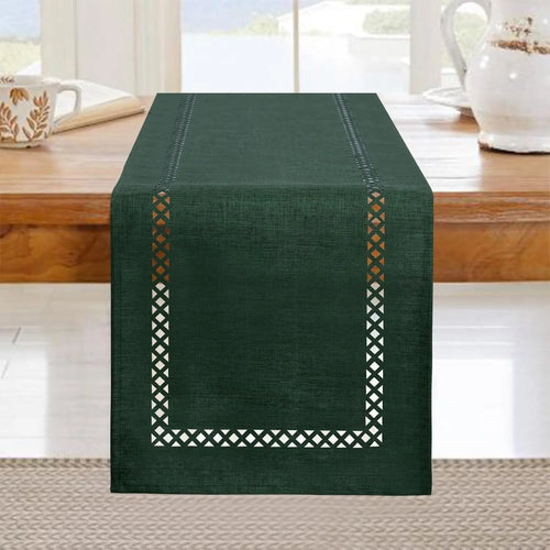 chemin de table lin ajoure style moderne repas