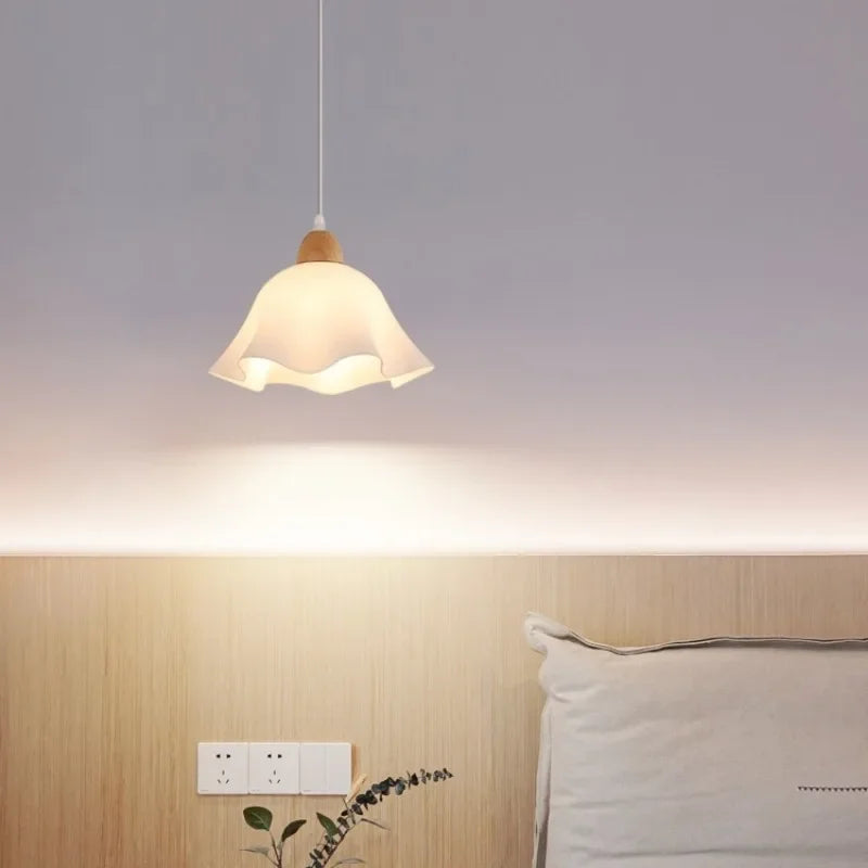 plafonnier led fleur style nordique rétro japonais décoratif 	 2023 - vue 6 sur 11