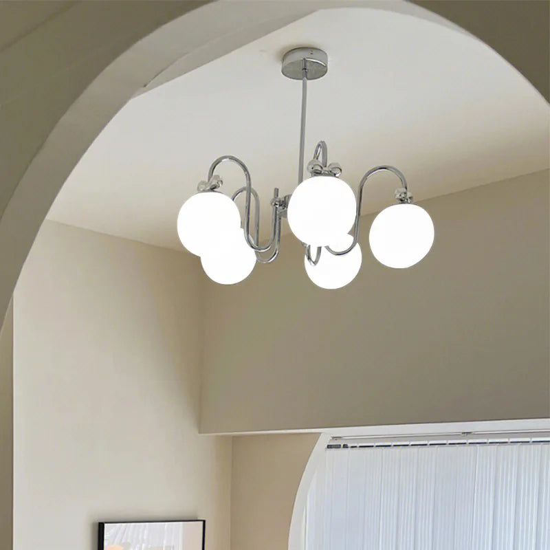 lustre arc suspension led pour décoration intérieure élégante - vue 4 sur 12