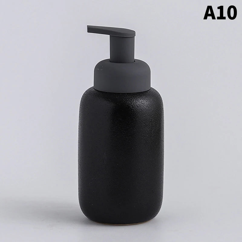 bouteille céramique distributeur savon liquide et gel douche - vue 9 sur 18