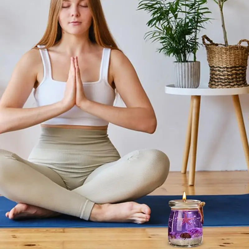 bougies parfumées thème marin gel cire pour aromathérapie et décoration - vue 3 sur 10