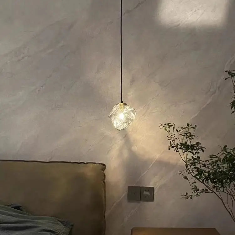 lustre en verre fumé éclairage moderne pour cuisine et bar - vue 4 sur 9