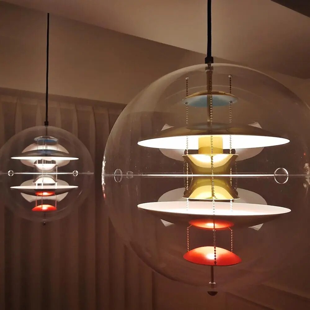 Design nordique en verre: Suspension Globe - vue 7 sur 9