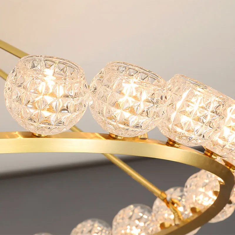 lustre design anneau boules modernes décoration salon