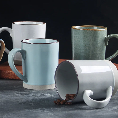 Tasse artisanale céramique style rétro rustique café thé