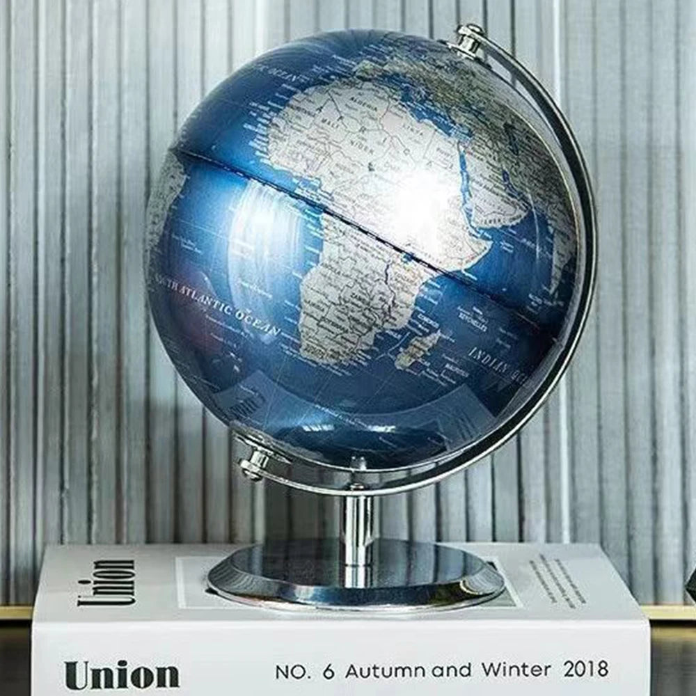 globe rotatif en métal style européen ornement créatif de luxe - vue 6 sur 8