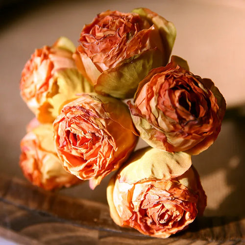 bouquet de roses artificielles en soie décorations rétro pour divers espaces - vue 9 sur 9
