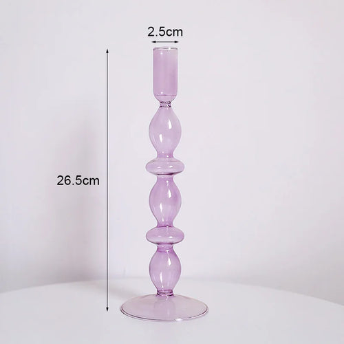 bougeoir vintage en verre pour mariage et dîners romantiques