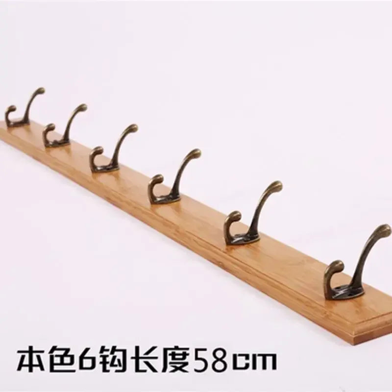 porte-manteau mural en bois pour rangement pratique - vue 10 sur 23