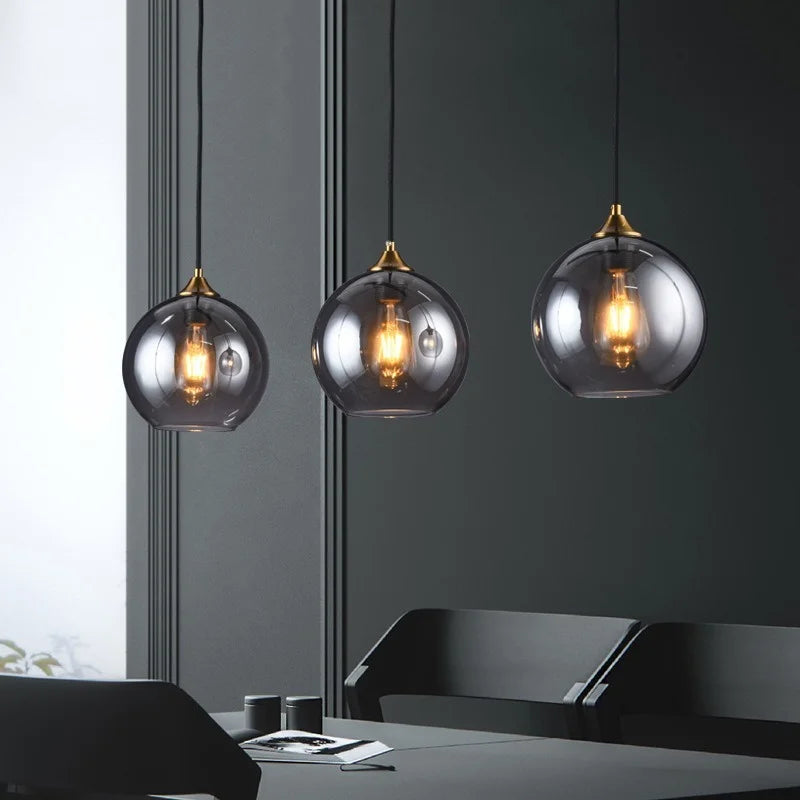 lustre en verre design nordique pour décoration intérieure - vue 3 sur 26