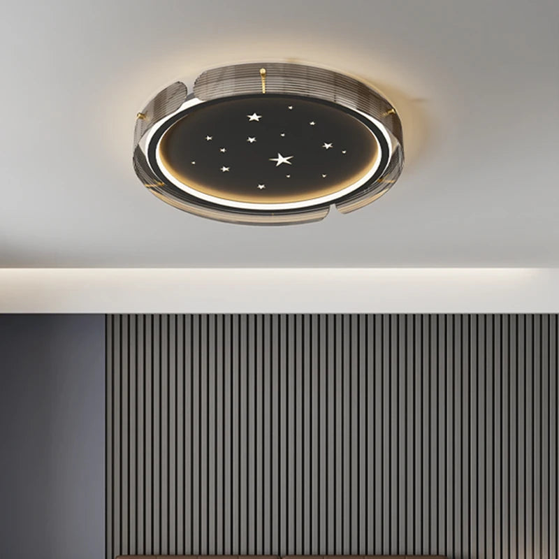 plafonnier led minimaliste avec ciel étoilé et design haut de gamme - vue 5 sur 7