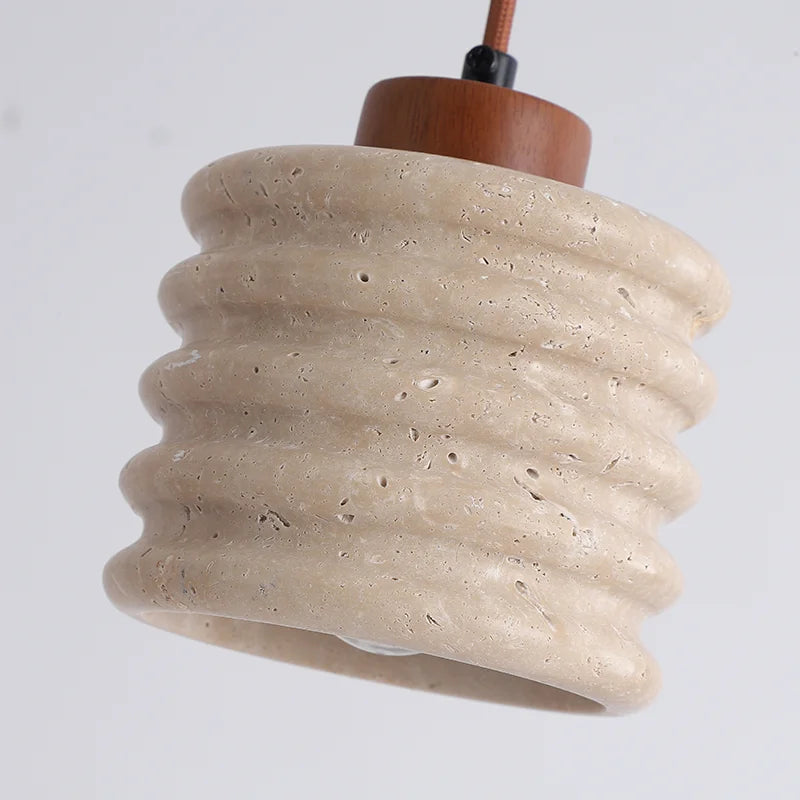 Suspension LED en pierre naturelle rétro