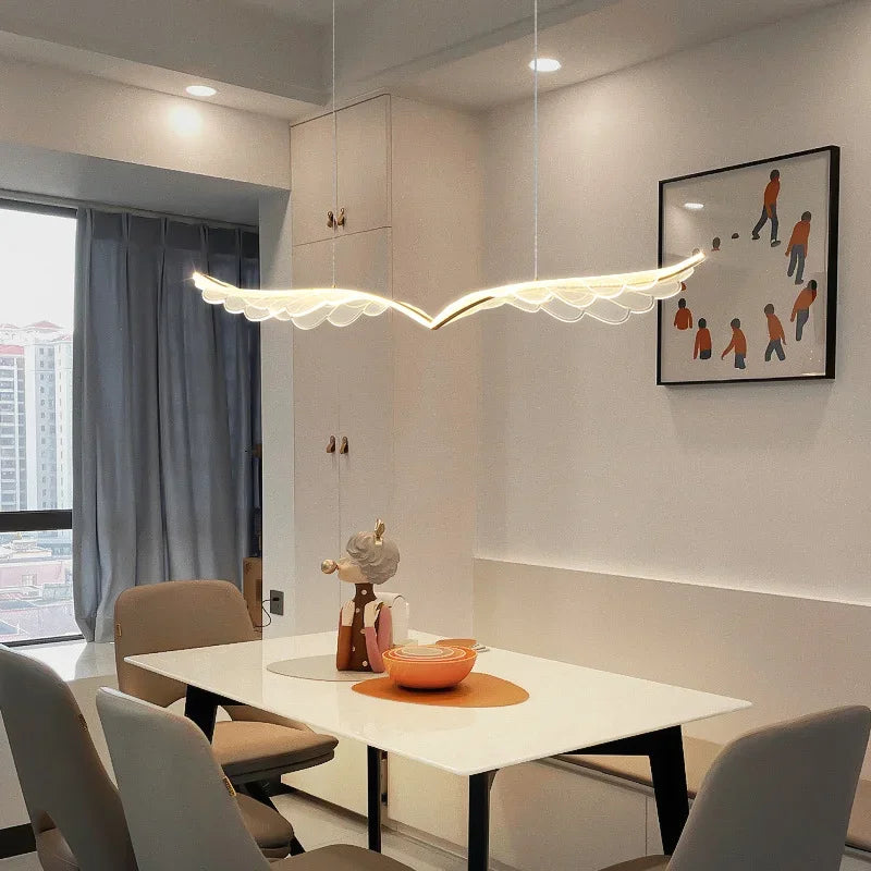 lustre nordique de luxe ailes artistiques éclairage intérieur - vue 5 sur 7
