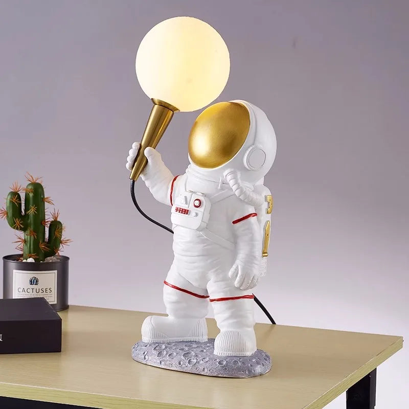 Lampe table Astronaute G9 3D Lune Veilleuse Enfant - vue 2 sur 8