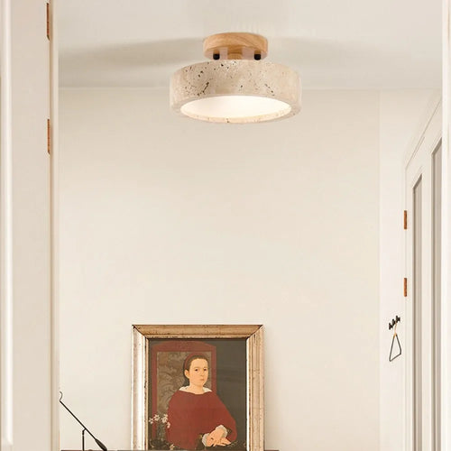 plafonnier en marbre wabi sabi pour décoration intérieure et extérieure - vue 4 sur 6