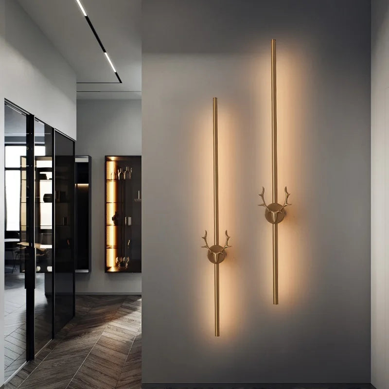 applique murale led tête de cerf minimaliste décoration atmosphère