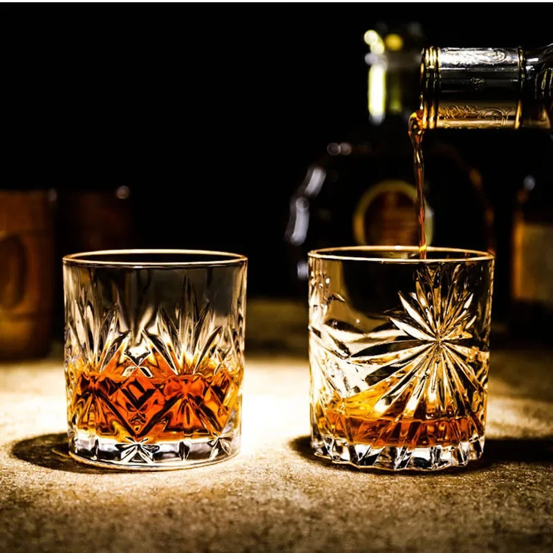 Verres à whisky old fashioned design texturé épais - vue 2 sur 7