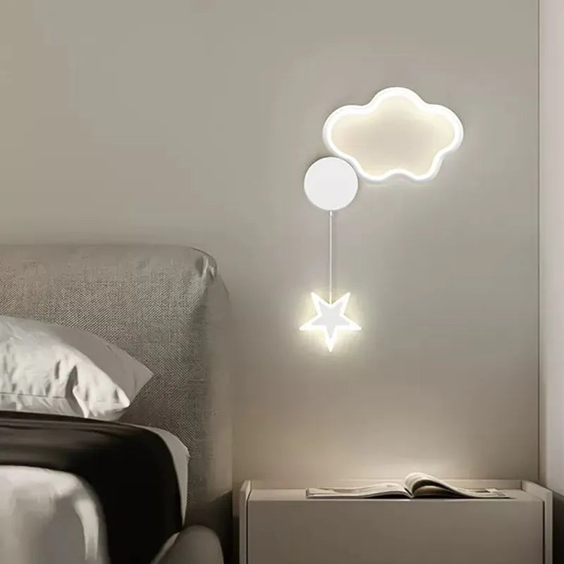 Applique murale LED modernes fer acrylique nuage étoile lune chambre d'enfants décor appliques pour chambre allée étude salon maison Lustre