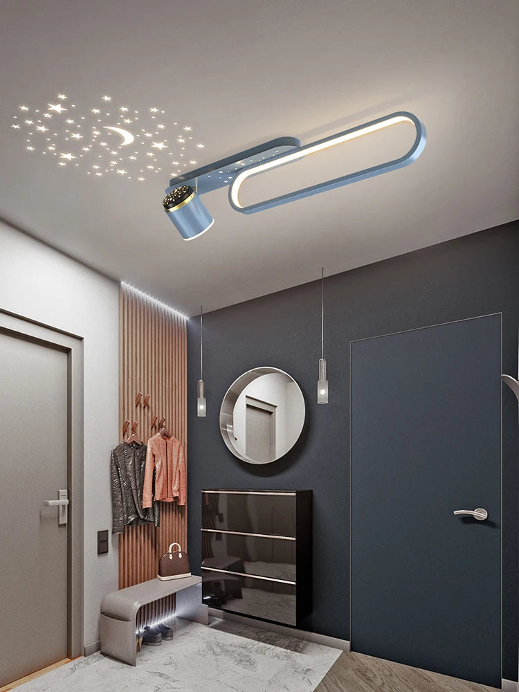 lustre led ciel étoilé salon couloir - vue 5 sur 13
