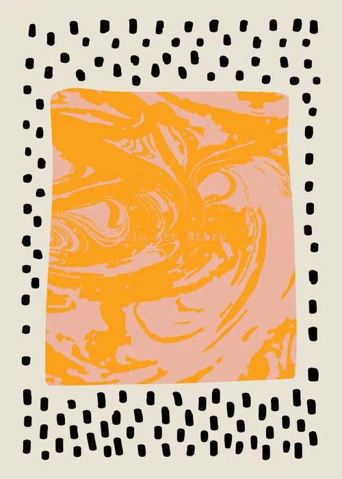 affiche abstraite colorée sur toile pour décoration murale