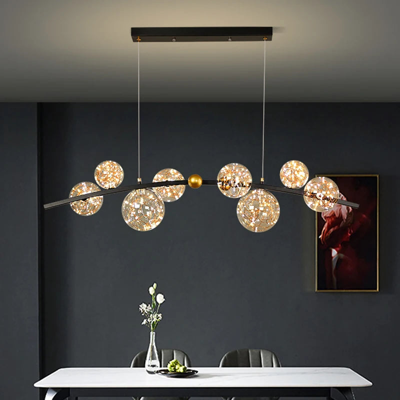suspension nordiques en verre led pour décoration intérieure - vue 2 sur 6