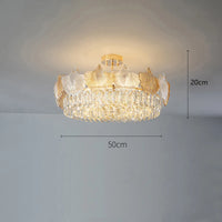 lustre en verre cristal design moderne pour intérieur élégant