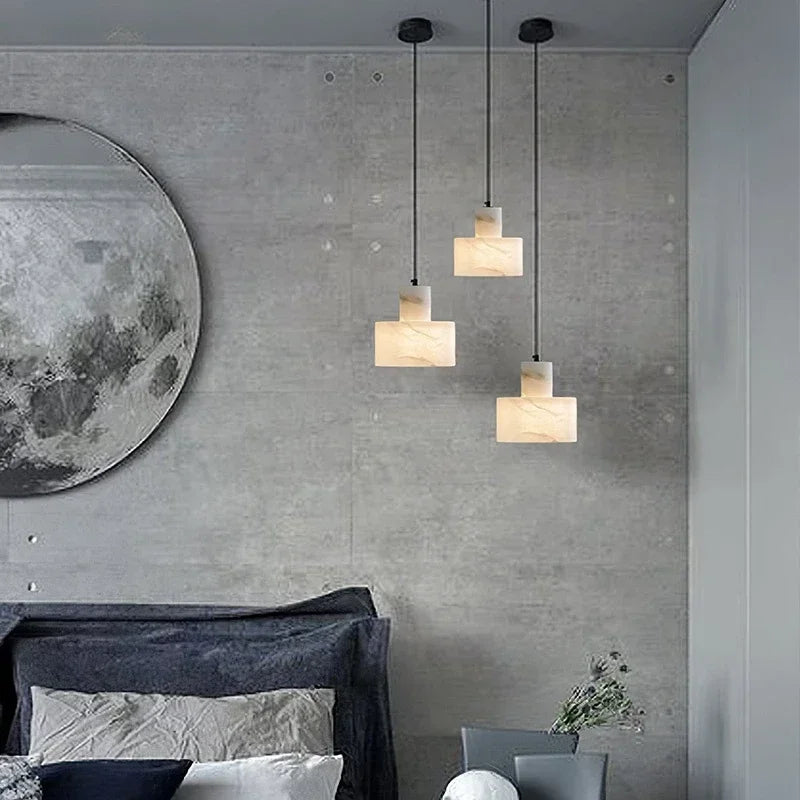 suspension en marbre naturel design moderne pour intérieur élégant - vue 5 sur 7