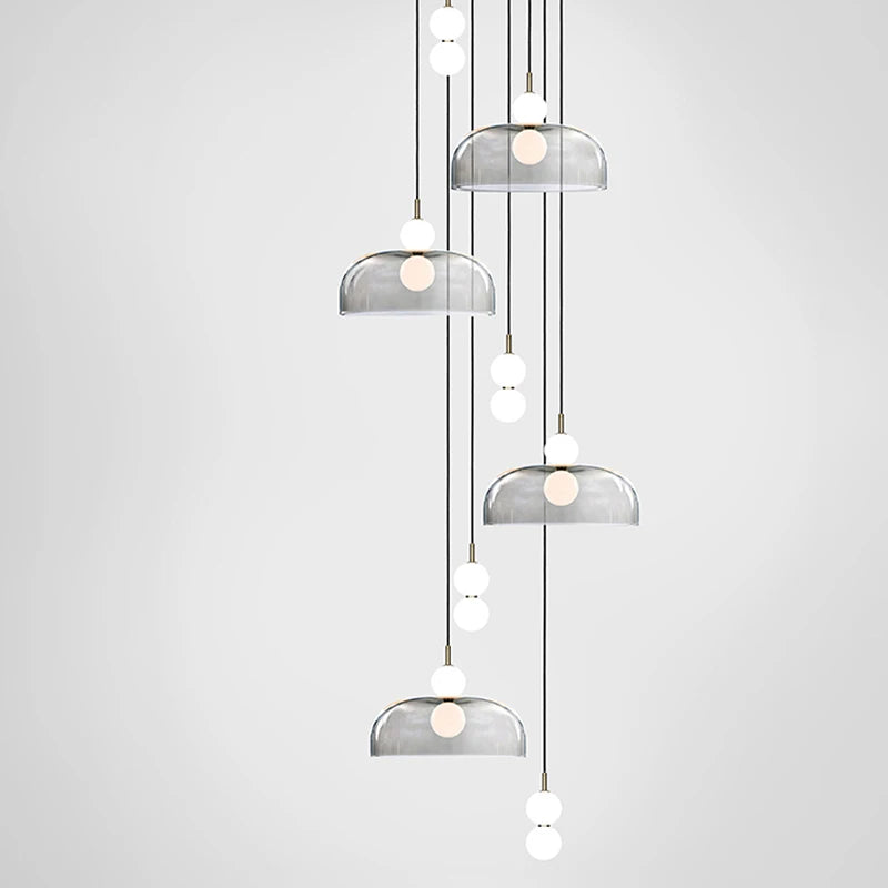 Lampe suspension verre post-moderne couloir décorative