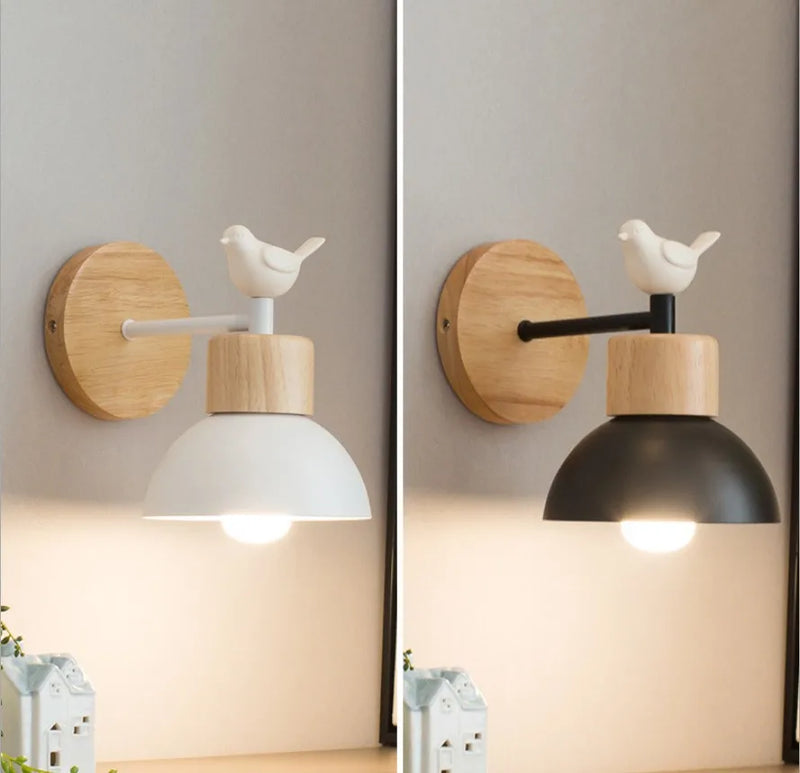applique murale moderne en bois et fer pour intérieur