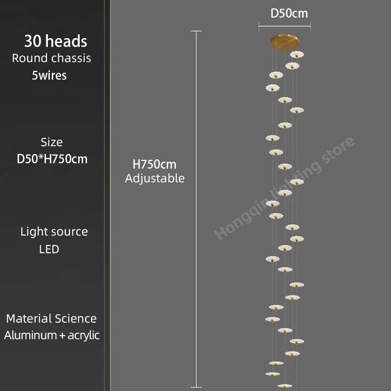 lustre moderne à led pour espaces intérieurs élégants et contemporains - vue 20 sur 26