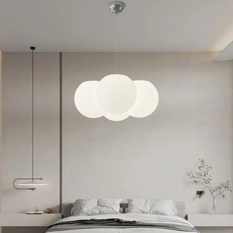 lustre nordique led nuage 4/8 têtes décor bulles luminaires