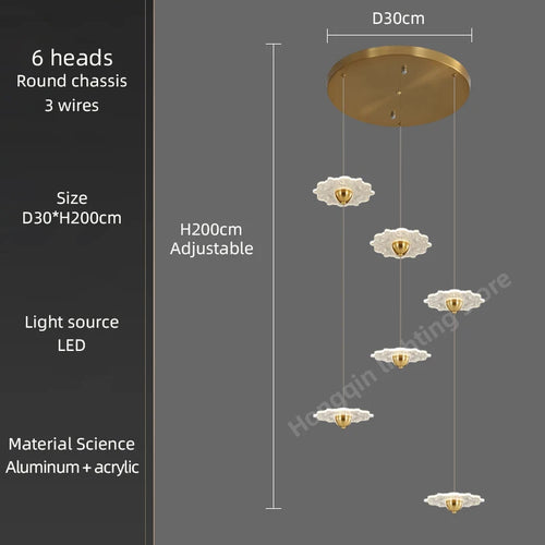 lustre moderne à led pour éclairage intérieur décoratif - vue 16 sur 26