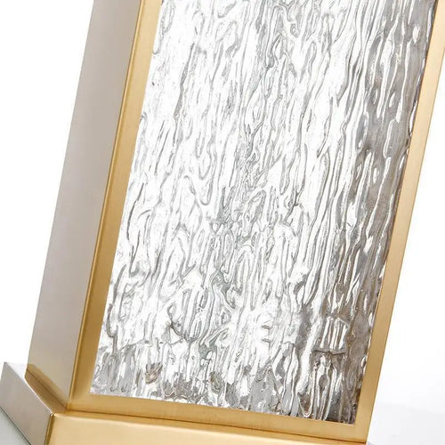 lampe à poser moderne en verre avec cadre doré décorative et élégante - vue 5 sur 7