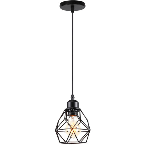 suspension vintage en métal abat-jour cage pour éclairage intérieur - vue 16 sur 24