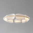 lustre nordique led en acrylique avec design de pétale
